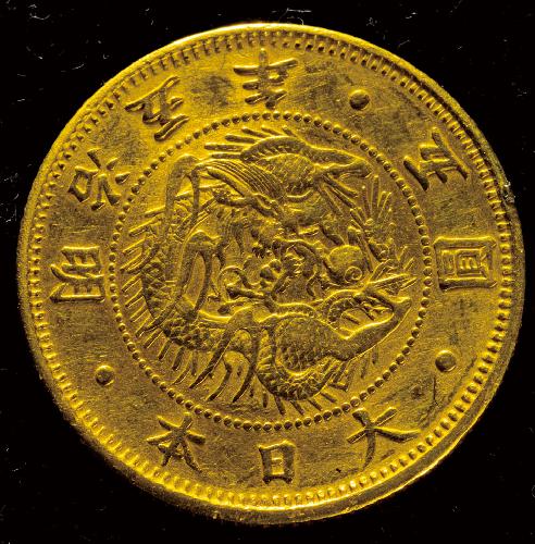 Old 10 yen gold goods Meiji 4- PCGS (MS66)